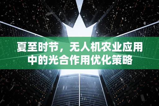 夏至时节，无人机农业应用中的光合作用优化策略