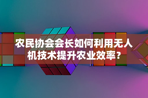 农民协会会长如何利用无人机技术提升农业效率？