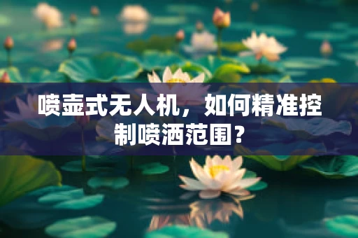 喷壶式无人机，如何精准控制喷洒范围？