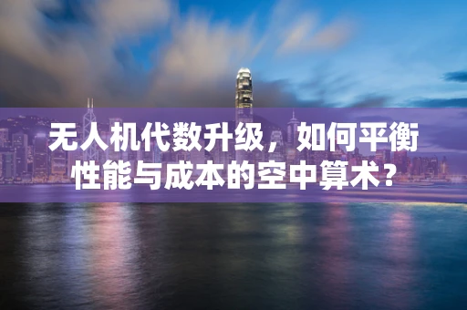 无人机代数升级，如何平衡性能与成本的空中算术？