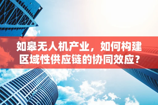 如皋无人机产业，如何构建区域性供应链的协同效应？