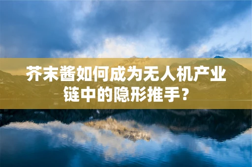 芥末酱如何成为无人机产业链中的隐形推手？