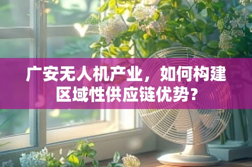 广安无人机产业，如何构建区域性供应链优势？
