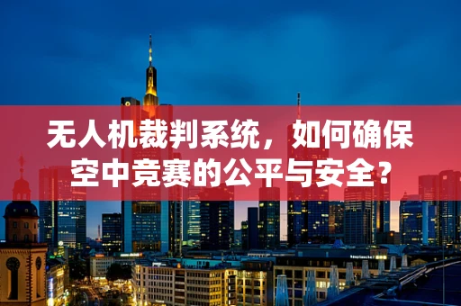 无人机裁判系统，如何确保空中竞赛的公平与安全？