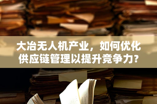 大冶无人机产业，如何优化供应链管理以提升竞争力？