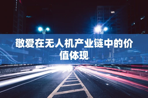 敬爱在无人机产业链中的价值体现