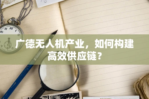 广德无人机产业，如何构建高效供应链？