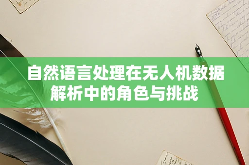 自然语言处理在无人机数据解析中的角色与挑战
