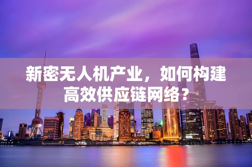 新密无人机产业，如何构建高效供应链网络？