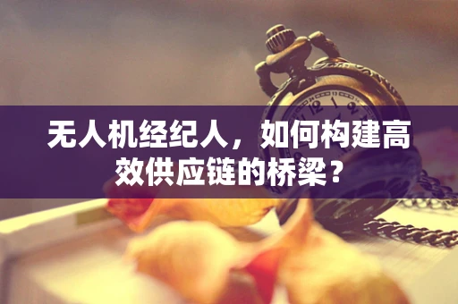 无人机经纪人，如何构建高效供应链的桥梁？