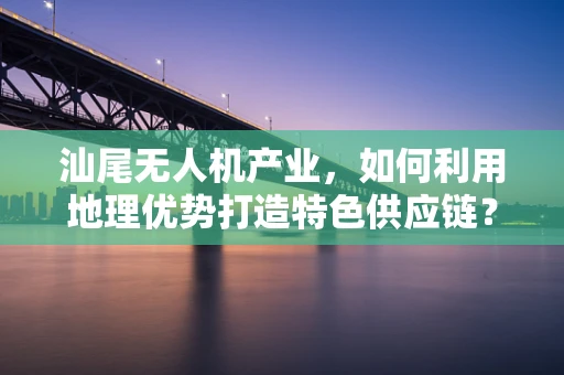 汕尾无人机产业，如何利用地理优势打造特色供应链？