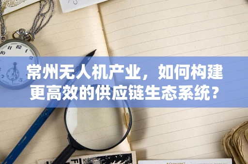常州无人机产业，如何构建更高效的供应链生态系统？