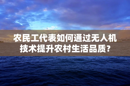 农民工代表如何通过无人机技术提升农村生活品质？