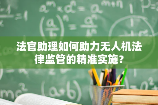法官助理如何助力无人机法律监管的精准实施？