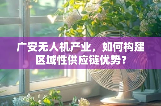 广安无人机产业，如何构建区域性供应链优势？