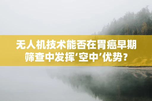 无人机技术能否在胃癌早期筛查中发挥‘空中’优势？