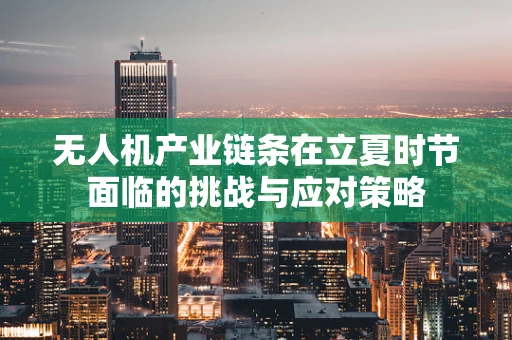 无人机产业链条在立夏时节面临的挑战与应对策略