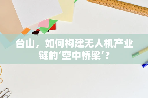 台山，如何构建无人机产业链的‘空中桥梁’？