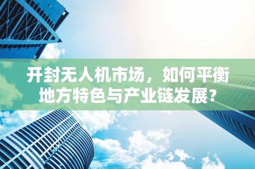 开封无人机市场，如何平衡地方特色与产业链发展？
