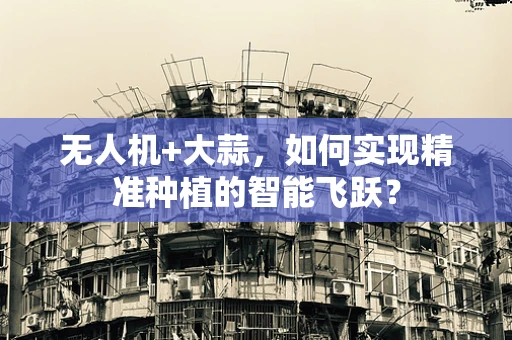无人机+大蒜，如何实现精准种植的智能飞跃？