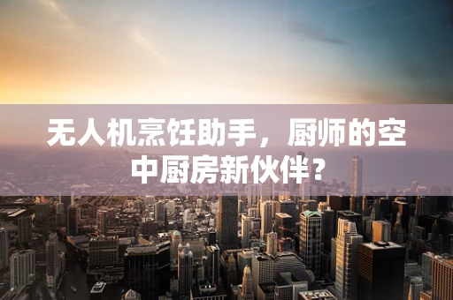 无人机烹饪助手，厨师的空中厨房新伙伴？