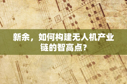 新余，如何构建无人机产业链的智高点？