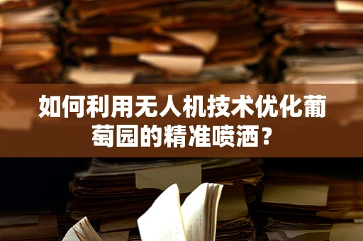 如何利用无人机技术优化葡萄园的精准喷洒？