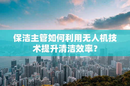 保洁主管如何利用无人机技术提升清洁效率？
