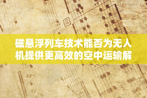 磁悬浮列车技术能否为无人机提供更高效的空中运输解决方案？