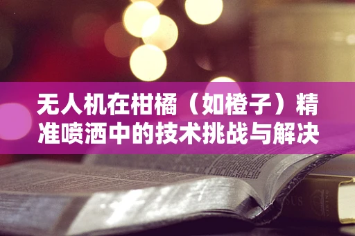 无人机在柑橘（如橙子）精准喷洒中的技术挑战与解决方案