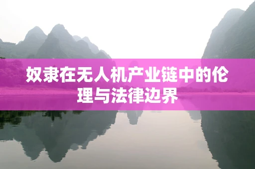 奴隶在无人机产业链中的伦理与法律边界