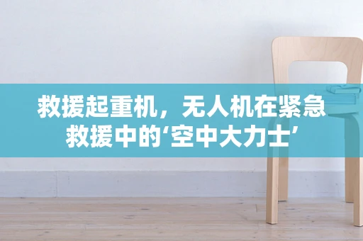 救援起重机，无人机在紧急救援中的‘空中大力士’