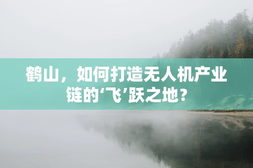 鹤山，如何打造无人机产业链的‘飞’跃之地？