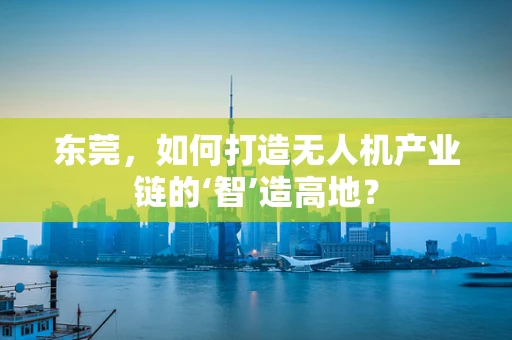 东莞，如何打造无人机产业链的‘智’造高地？