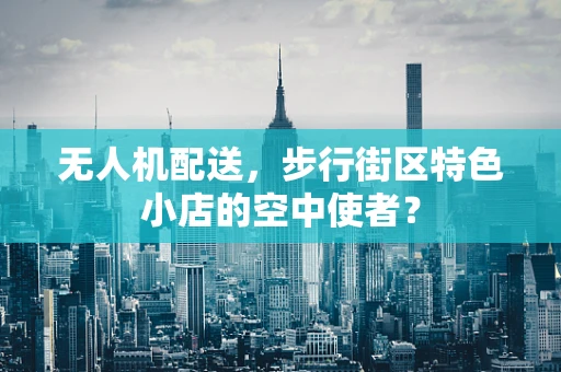 无人机配送，步行街区特色小店的空中使者？