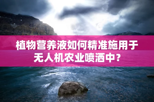 植物营养液如何精准施用于无人机农业喷洒中？