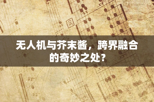 无人机与芥末酱，跨界融合的奇妙之处？