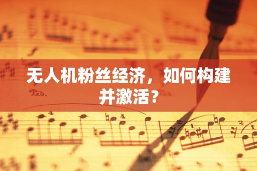 无人机粉丝经济，如何构建并激活？