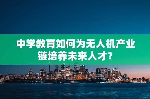 中学教育如何为无人机产业链培养未来人才？