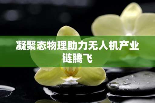 凝聚态物理助力无人机产业链腾飞