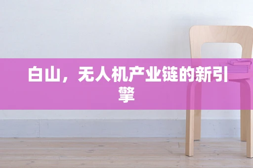 白山，无人机产业链的新引擎