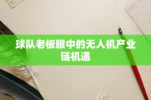 球队老板眼中的无人机产业链机遇