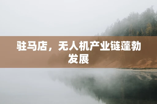 驻马店，无人机产业链蓬勃发展