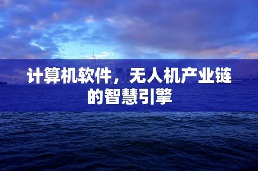 计算机软件，无人机产业链的智慧引擎