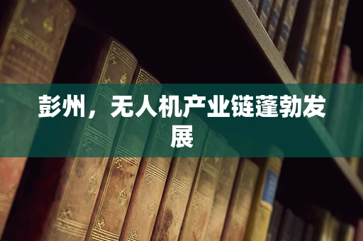 彭州，无人机产业链蓬勃发展