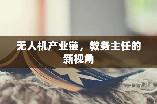 无人机产业链，教务主任的新视角