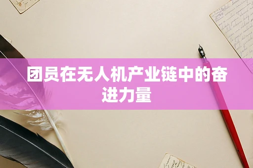 团员在无人机产业链中的奋进力量