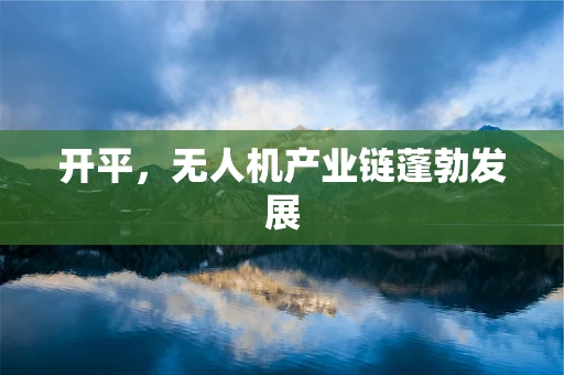 开平，无人机产业链蓬勃发展