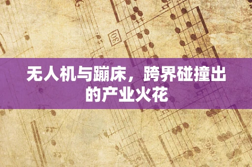 无人机与蹦床，跨界碰撞出的产业火花