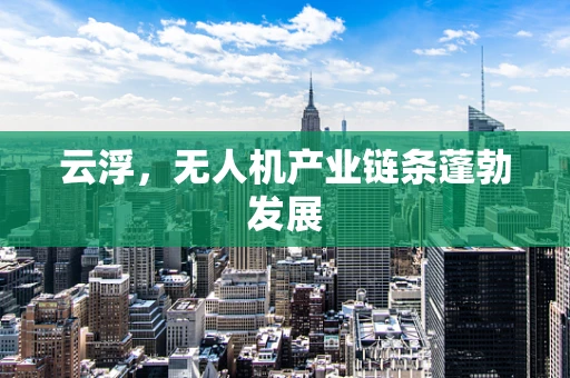 云浮，无人机产业链条蓬勃发展